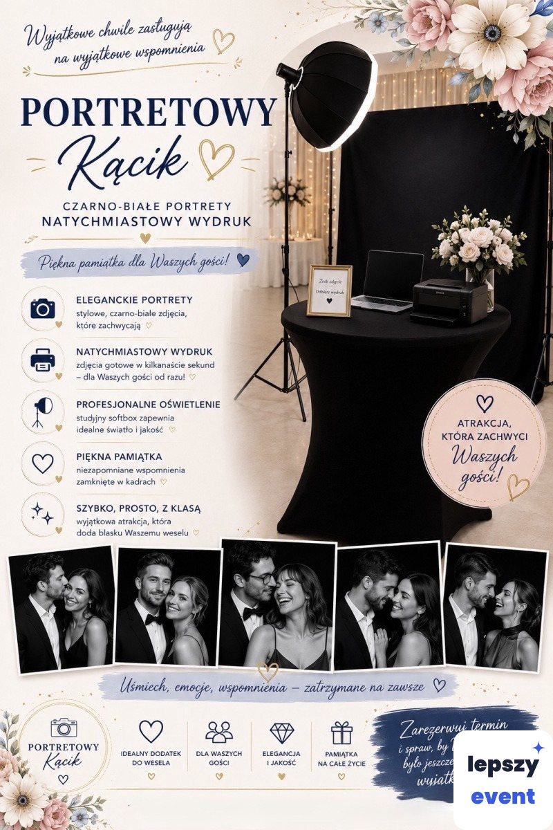 Unikatowa atrakcja eventowa | Portretowy Kącik - fotografia live — zdjęcie 2