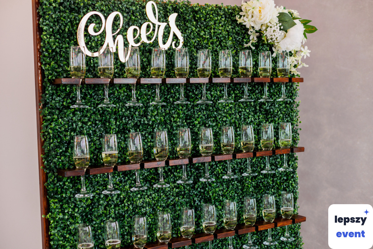 Champagne wall i ścianka na kieliszki — zdjęcie 3