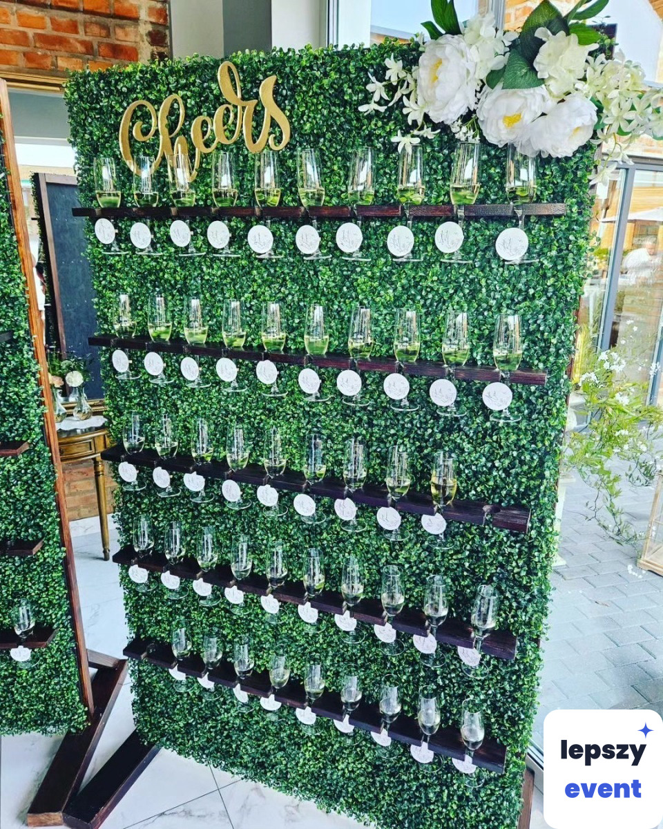 Champagne wall i ścianka na kieliszki — zdjęcie 5