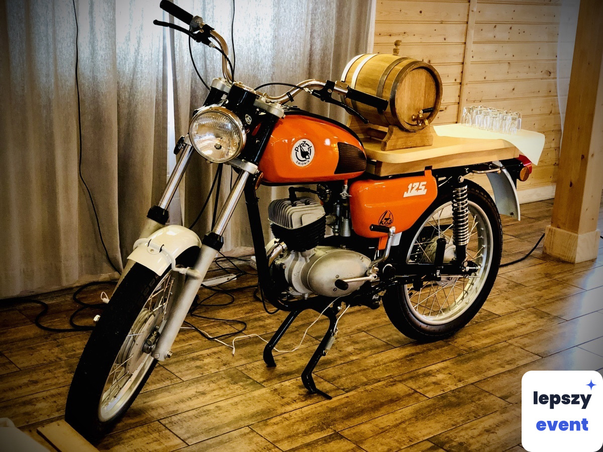 Unikatowa atrakcja eventowa | Motocykl WSK z beczką — zdjęcie 2