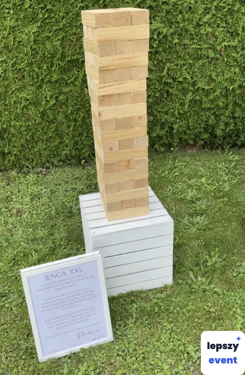 Unikatowa atrakcja eventowa | Gry plenerowe i ogrodowe Jenga XXL — zdjęcie 2