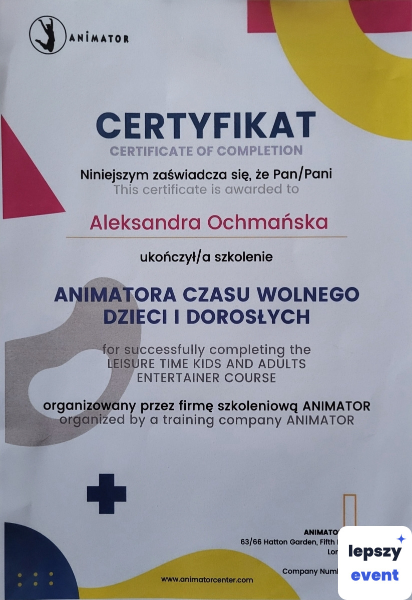Animacje dla dzieci na event | Animacje Aleksandra Ochmańska — zdjęcie 2